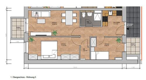 Foto - Moderne 2,5-Zimmer Neubauwohnung in Hamburg-Fuhlsbüttel mit idealer Anbindung (Whg. 5.)