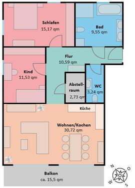 Foto - Etagenwohnung in Ziemetshausen zur Miete