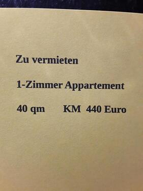 Foto - 1-Zimmer Appartement - 440,00&nbsp;EUR Kaltmiete, ca.&nbsp; 40,00&nbsp;m&sup2;