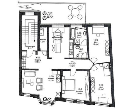 Foto - Schöne 4- Zimmer Wohnung mit Balkon zu vermieten
