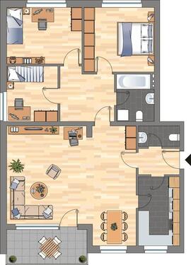 Foto - 4-Zimmer-Wohnung in Wilhelmshaven Fedderwardergroden
