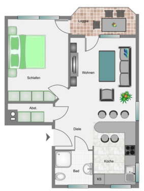 Foto - 2-Zimmer Wohnung mit TG und neuer Einbauküche