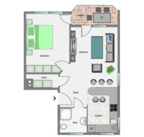 2-Zimmer Wohnung mit TG und neuer Einbauküche - Herrenberg