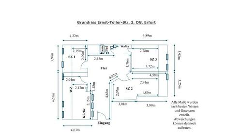 Foto - 3.5 Zimmer Dachgeschoßwohnung zur Miete in Erfurt