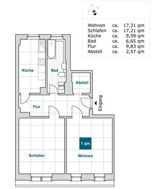 Foto - 2 Zimmer Etagenwohnung zur Miete in Dresden