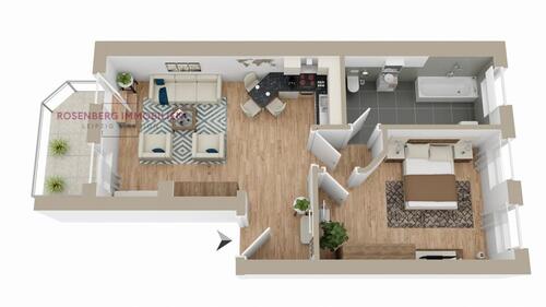 Foto - Etagenwohnung zur Miete in Leipzig