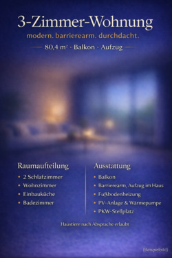 Foto - 3-Zimmer Wohnung, 1. OG, 80,4m²