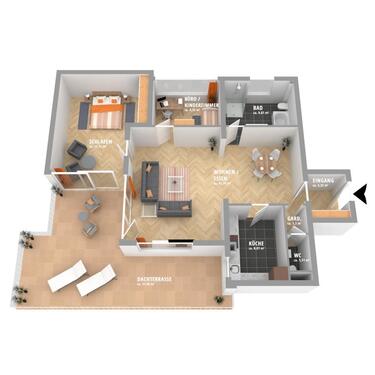 Foto - Schöne, helle Penthouse Wohnung in Espelkamp zu vermieten