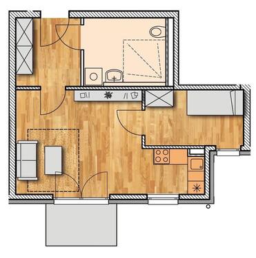 Foto - Möblierte 1,5 Zimmer Terrassenwohnung in Fahrland zur Untermiete