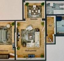 Helle 2-Zi Wohnung 70 qm mit Parkett und Stellplatz in Naumburg - Naumburg (Saale)