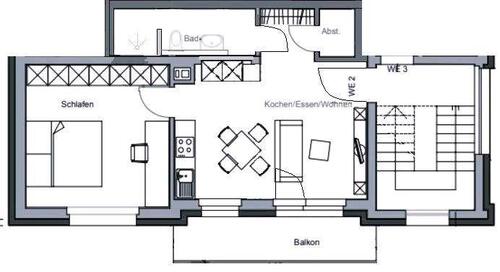Foto - 3 Zimmer Etagenwohnung in Großostheim