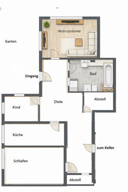 Foto - 3 Zimmer Terrassenwohnung in Magdeburg