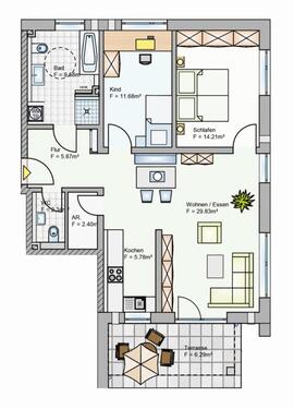 Foto - Erdgeschoßwohnung in Rödental zur Miete