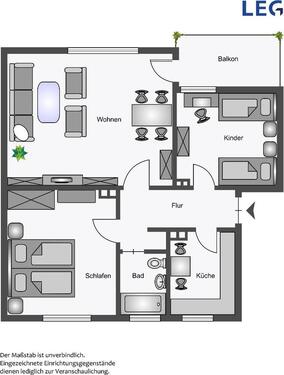 Foto - 3 Zimmer Etagenwohnung in Hamm