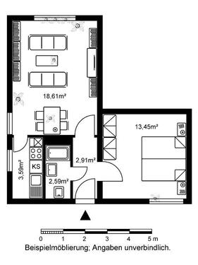 Foto - 2 Zimmer Etagenwohnung zur Miete in Frankfurt am Main