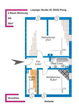 Foto - 2 Zimmer Etagenwohnung zur Miete in Penig
