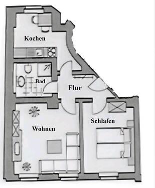 Foto - 2 Zimmer Etagenwohnung in Zwickau