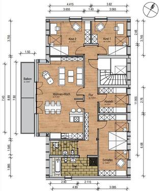 Foto - 4 Zimmer Dachgeschoßwohnung zur Miete in Güstrow