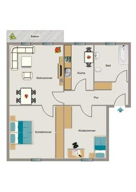 Foto - 3.5 Zimmer Etagenwohnung zur Miete in Bottrop