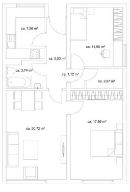 Foto - Vermietete & Kernsanierte Wohnung mit 5,5% Rendite