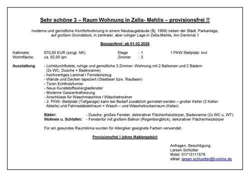 Foto - Sonnige und Komfortable 3- Raum Wohnung