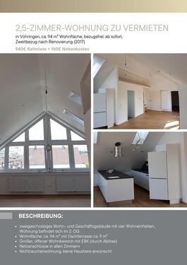 Foto - Stilvolle Dachgeschosswohnung mit Loft-Charakter und Balkon