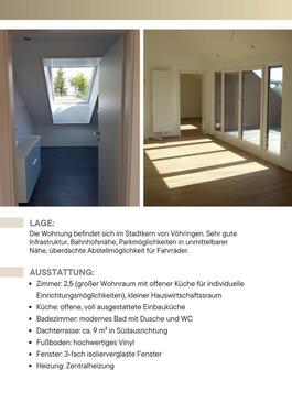 Foto - 2.5 Zimmer Dachgeschoßwohnung zur Miete in Vöhringen