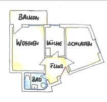 Gepflegte 2-Zimmer-Wohnung mit Balkon, EBK und Garage - Hannover Vahrenwald-List