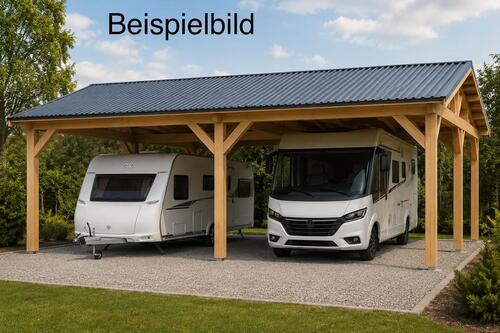 Foto - Wohnmobil Wohnwagen Stellplatz überdacht Carport Boot