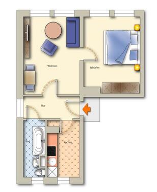 Foto - Etagenwohnung zur Miete in Freiberg