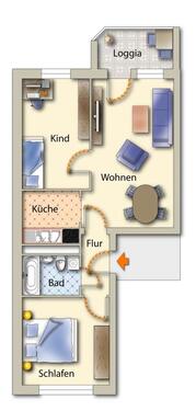 Foto - Etagenwohnung zur Miete in Freiberg