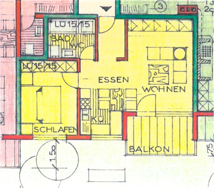 Foto - 2-Zimmer-Wohnung mit Balkon, Garage, Keller & Klimaanlage prov.fr