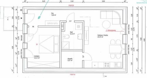 Foto - 2 Zimmer Terrassenwohnung zur Miete in Bredstedt