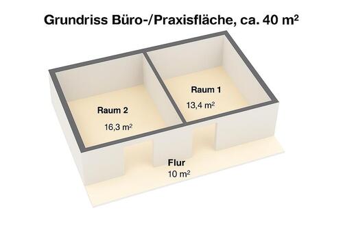 Foto - Individuell gestaltbares Büro Praxisraum 40qm