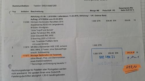 Foto - Sectionaltor Hörmann braun gebraucht.