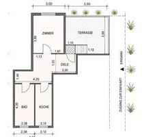 Wohnung 40qm + Terrasse 9qm, 640€ Miete - Kirchberg an der Jagst