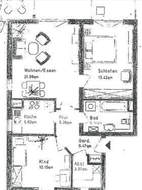 Foto - 3 Zimmer Erdgeschoßwohnung zur Miete in Admannshagen-Bargeshagen