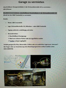 Foto - Einzel abgesperrter Garagenstellplatz