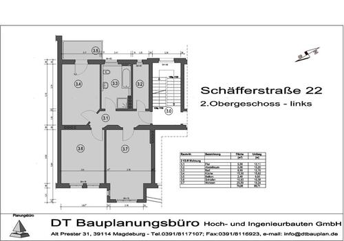 Foto - 2.5 Zimmer Etagenwohnung zur Miete in Magdeburg