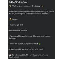 Mietwohnung - 1.020,00&nbsp;EUR Kaltmiete, ca.&nbsp; 83,00&nbsp;m&sup2; in Dudeldorf (PLZ: 54647)