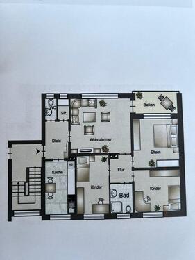 Foto - Vierzimmerwohnung - 1.070,00&nbsp;EUR Kaltmiete, ca.&nbsp; 81,00&nbsp;m&sup2;