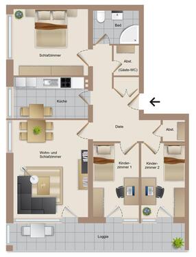 Foto - 4 Zimmer Etagenwohnung zum Kaufen in Wolfsburg