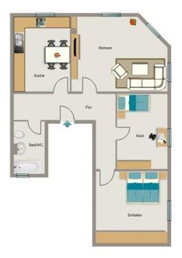 Foto - 3.5 Zimmer Etagenwohnung in Duisburg
