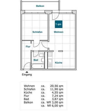 Foto - Wir sanieren für Sie: 2-Zimmer-Wohnung mit Duschen und Balkon!