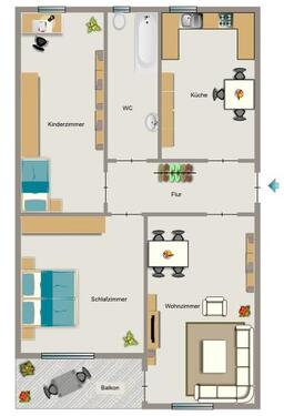 Foto - 3.5 Zimmer Etagenwohnung zur Miete in Gelsenkirchen