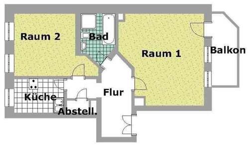 Foto - 2 Zimmer Etagenwohnung zur Miete in Leipzig