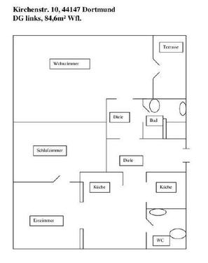 Foto - 2.5 Zimmer Dachgeschoßwohnung zur Miete in Dortmund