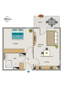 Foto - 2 Zimmer Etagenwohnung zur Miete in Lünen