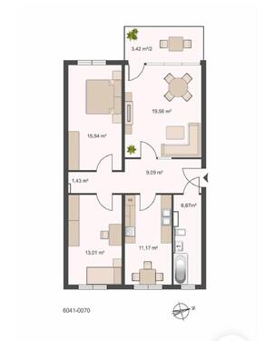 Foto - Helle und attraktive 3-Zimmer-Wohnung