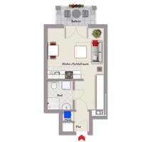 Möbliertes Apartment auf Zeit | 31 qm | Balkon| Stellplatz | - Kleinostheim